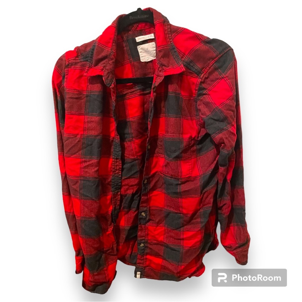 American Eagle red and black flannel